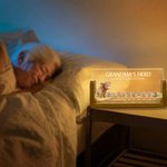Personlig Highland Cow Family LED-nattlampa med namn och träsockel Heminredning Mors dag Fars dag Present till mamma pappa