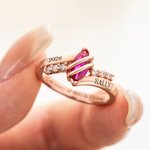 Personlig Graduation Birthstone Ring med graverad text och zirkoner Graduation Gift for College High School Graduates