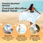 Asciugamano da spiaggia personalizzato tropicale floreale ad asciugatura rapida, morbido e sovradimensionato, con nome, regalo di compleanno per lei.