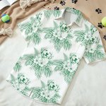 Personalized Retro Pencil Sketch Style Dog Cat Portrait Hawaiian Unisex Shirt Birthday Summer Vacation Gift for Pet Lovers Owners