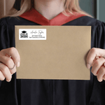 Clase personalizada de 2026 Pegatinas impermeables de diseño con el nombre de retorno de la etiqueta de dirección Celebración de la fiesta de graduación DIY Decoración para graduados