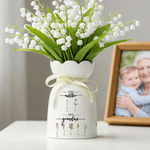 Personlig födelseblomma keramisk vas med 1-10 namn Mors dag födelsedagspresent till mor mormor