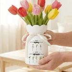 Personlig födelseblomma keramisk vas med 1-10 namn Mors dag födelsedagspresent till mor mormor
