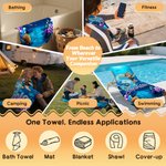 Telo mare personalizzato con nome e iniziale, tema piccolo diver, morbido e assorbente, ideale per mare - Regalo estivo per bambini