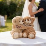 A Hug for My Cutie Love - Personalised Scented Stuffed Bear Puppy Plush Toy Birthday Wedding Anniversary Valentine's Day Gift