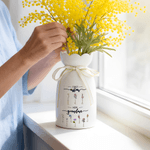 Personlig födelseblomma keramisk vas med 1-10 namn Mors dag födelsedagspresent till mor mormor