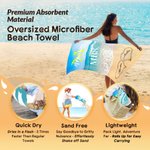 Asciugamano da spiaggia personalizzato a tema spiaggia Mr. e Mrs. ad asciugatura rapida con iniziali dei nomi, anno e testo Regalo di compleanno per la festa in spiaggia di una coppia.