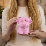 Spersonalizowany wielokolorowy przybornik na długopisy z imieniem i nazwiskiem Highland Cow do codziennego użytku Prezent urodzinowy dla miłośników Highland Cow Uczniowie Nauczyciele