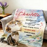 Personalised Photo Rainbow Heart Paw Print Soft Throw Blanket with Name and Year Home Decor Sympathy Memorial Gift for Pet Owner Family