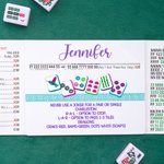 Personalised Colourful Acrylic Mahjong Line Reader with Name Mahjong Club Mahjong Game Night Gift for Mahjong Lover