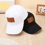 Personalized PU Leather Name Patch Camo Baseball Cap Daily Use Birthday Father's Day Gift for Dad Man