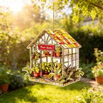 Efecto de vidriera personalizada Invernadero acrílico Suncatcher Ornamento con texto Decoración para el hogar Cumpleaños Aniversario Regalo para los amantes de las plantas