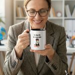 Personalized My Dog Ate My Lesson Plan 1-3 Pet Photos 11 oz Ceramic Coffee Mug with Names Teacher's Day Birthday Gift for Teachers Dog Lovers