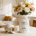 Personlig födelseblomma keramisk vas med 1-10 namn Mors dag födelsedagspresent till mor mormor