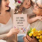 Personalised Wildflower Cute Things Say Do A5 Journal Notebook with Text Record Memories Mother's Day Birthday Gift for Mom Grandma