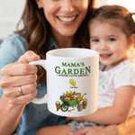 Personlig Mama's/Grandma's Garden Where Love Grows Keramisk mugg med 1-6 palmer och namn Mors dag-present till mamma mormor