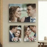 Personalized Photos Canvas Prints Wall Displays Modern Home Decor Set of 3 Ship from USA Housewarming Wedding Gift for Couple Newlyweds