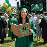Personalised Class of 2026 Balloon Name Year Photo Guestbook with Ballpoint Pen and Stickers Graduation Keepsake Gift for Graduates