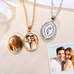 Personalizada Delicado Nacimiento Flor Nombre Foto Relicario Collar con Texto Cumpleaños Aniversario Día de la Madre Regalo para Mamá Abuela Mujer