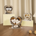 Premier Baiser Personnalisé Ornement en acrylique avec Nom et Date Décoration de Bureau Anniversaire Cadeau d'Anniversaire pour Couples