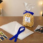 Personalized Graduation Theme Ribbon Transparent Popcorn Favor Bag with Name and Year Party Favors for Graduates