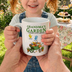 Personlig Mama's/Grandma's Garden Where Love Grows Keramisk mugg med 1-6 palmer och namn Mors dag-present till mamma mormor