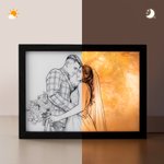 Personalised Watercolour Photo Light Painting Acrylic Frame Desk Decor Anniversary Birthday Gift for Family Friends Couples