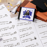 Personalizado Clase de 2026 Globo Foto Tarjeta de Regalo en Efectivo Caja de Supervivencia Paquete de Cuidado Universitario con 20 Tarjetas Regalo de Graduación de la Escuela Secundaria para Estudiant
