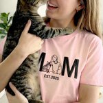 Personligt broderat husdjur pappa mamma foto mjuk T-shirt sweatshirt hoodie med år dagligt bruk födelsedag jubileumsgåva för husdjursälskare