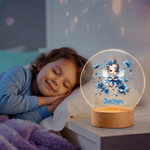 Nacimiento Personalizado Flor Hada LED Luz de Noche con Nombre y Base de Madera Decoración de Habitación Regalo de Cumpleaños para Niñas