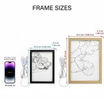 Personalised Watercolour Photo Light Painting Acrylic Frame Desk Decor Anniversary Birthday Gift for Family Friends Couples