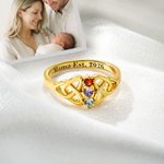 Anello personalizzato in argento sterling con nodo celtico e testo inciso Regalo di compleanno, anniversario e festa della mamma per le donne
