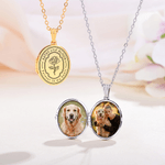 Personalizada Delicado Nacimiento Flor Nombre Foto Relicario Collar con Texto Cumpleaños Aniversario Día de la Madre Regalo para Mamá Abuela Mujer