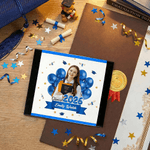 Personalizado Clase de 2026 Globo Foto Tarjeta de Regalo en Efectivo Caja de Supervivencia Paquete de Cuidado Universitario con 20 Tarjetas Regalo de Graduación de la Escuela Secundaria para Estudiant