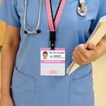 Personalised Heart Bear ID Card Badge Buddy with Name Hospital Nursing Clinicals Nurse Day Valentine's Day Gift for Nurse Lover