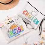 Personalized Life Is Better On A Cruise Makeup Bag with Wrist Strap and Name Travel Accessories Holiday Birthday Gift for Women Cruise Lovers