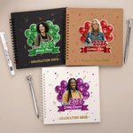 Personalised Class of 2026 Balloon Name Year Photo Guestbook with Ballpoint Pen and Stickers Graduation Keepsake Gift for Graduates