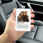 Personalized Acrylic Photo Car Sun Visor Clip with Name and Text Car Accessories Birthday Gift for Girlfriends Friends Sisters