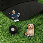 Personalized Photo Golf Ball Marker Magnetic Hat Clip with Name Court Use Birthday Game Day Gift for Golf Lover