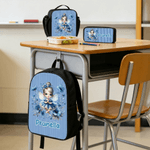 Personalizado lindo nacimiento de flores de hadas mochila estuche de lápices bolsa de almuerzo con el nombre de vuelta a la escuela temporada de cumpleaños de regalo para las niñas