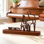 Spersonalizowana wielokolorowa ozdoba w kształcie fortepianu z imieniem i nazwiskiem na Dzień Nauczyciela, prezent urodzinowy dla pianisty, nauczyciela muzyki i miłośnika muzyki