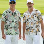 Personalized Face Photo Golf Elements Hawaiian Style Short-Sleeved Shirt Funny Anniversary Birthday Gift for Golf Players