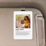 Personalized Acrylic Photo Car Sun Visor Clip with Name and Text Car Accessories Birthday Gift for Girlfriends Friends Sisters
