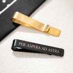 Personalisierte Krawattenklammer mit Wunschgravur | Krawattennadel | Herren-Accessoire | Jahrestag Geburtstag Hochzeit Geschenk für Männer
