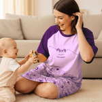 Vestido suave para dormir personalizado pintado a mano con flores, nombres y año Día de la Madre Cumpleaños Regalo para mamá Abuela