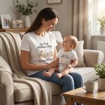 Personlig søt bjørn Vår første mors dag 100% bomull T-skjorte Baby Bodysuit med navn Bursdag morsdagsgave til babymor