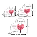 Personalized Mother-In-Law Heart Tree Heart-Shaped Acrylic Plaque with Text and Names Home Decor Mother's Day Birthday Gift for Mom Grandma