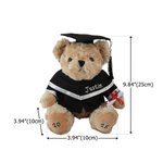 Personalized Cute Graduation Teddy Bear Plush Toy with Name Year and School Name Graduation Gift for Graduates