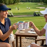 Personalised Pink Girl Loves Golf 11 oz 15 oz Ceramic Mug with Name and Coaster Daily Use Birthday Gift for Golfers Golf Lovers