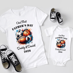 T-shirt 100% coton avec nom et année Cadeau de fête des pères pour bébé